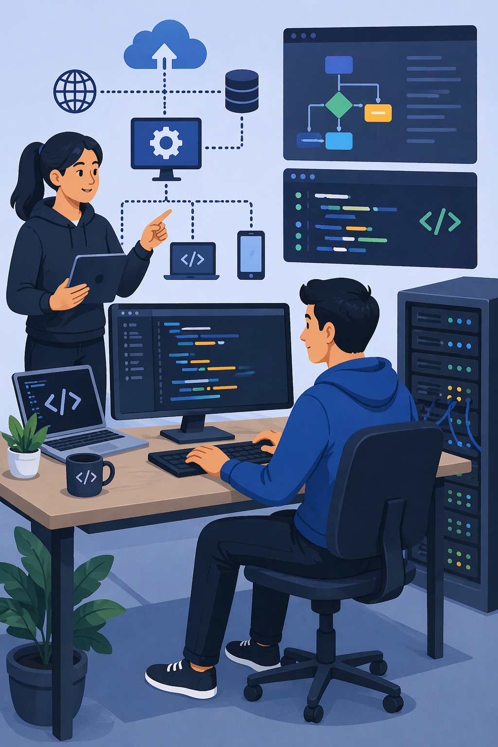 Espacio de trabajo de programación moderno